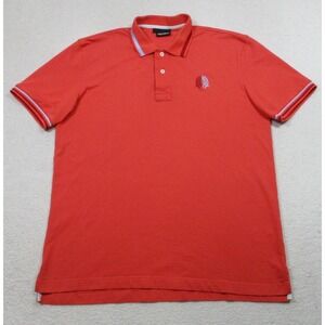 Maceoo Polo Shirt Mens 2XL Coral Mozartone Tip‎ Contrast Trim Embroidered Pique